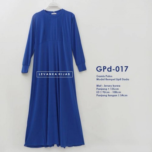 GPd-017 Gamis Polos Rempel Dada